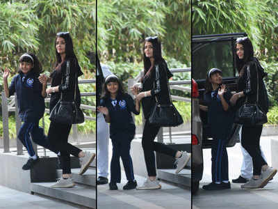 Aishwarya Rai Bachchan and Aradhya twin their sneakers at the