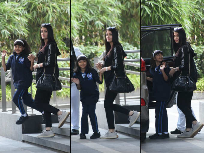 ​Photos: Aaradhya Bachchan is at her candid best post a lunch date with mom Aishwarya Rai Bachchan