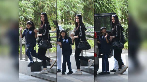 Photos: Aaradhya Bachchan is at her candid best post a lunch date with mom Aishwarya Rai Bachchan