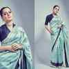 ​Blooming in light blue saree