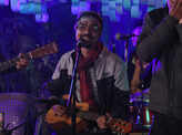 Musicians perform at Upal Sengupta’s terrace concert