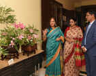 Socialites and art enthusiasts attend Ikebana exhibition