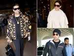 ​B-Town actors like Ranbir Kapoor, Karan Johar and Deepika Padukone among others rock the airport look