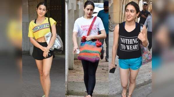 In Pics: 6 Times when Sara Ali Khan let her t-shirts do the talking