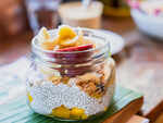 Tropical coconut chia pudding