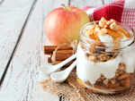 Apple crumble breakfast parfait