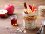 Maple, brown sugar, and cinnamon overnight oats