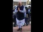 Home Minister Amit Shah greets with 'namaste'