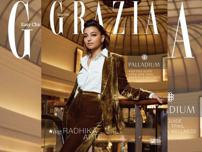 Radhika Apte dazzles on the cover of Grazia in a velvety pantsuit