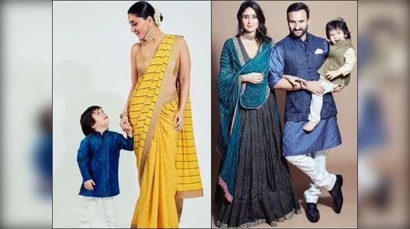 Not only Saif Ali Khan but his munchkin Taimur Ali Khan also knows how to rock the 'desi boy' look