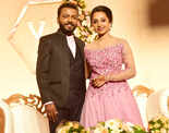 Celebs grace the wedding reception of Vishnu Unnikrishnan and Aishwarya