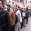 A queue of voters at a polling booth in Shaheen Public School in Shaheen Bagh, Okhla. (ANI)