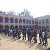 Long queues and heavy turnout in Chhatarpur.