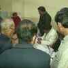 Former President Pranab Mukherjee cast his vote at a polling station at Kamraj lane in New Delhi constituency. (ANI)