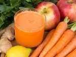 Apple, carrot and celery mix smoothie