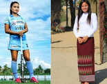 Pictures of Indian hockey player Lalremsiami, the rising star of the year