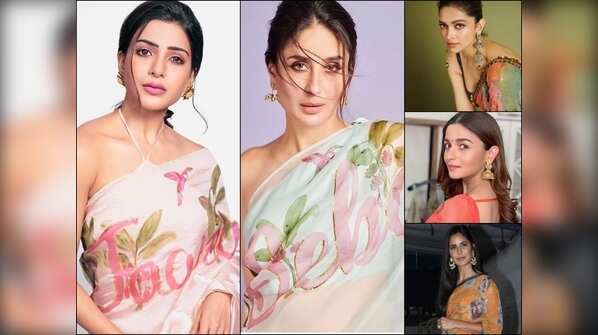 Jaw-dropping saree looks of Samantha, Kareena, Shilpa, Mouni Roy, Alia, Deepika and Katrina Kaif