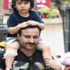 Article image for: Injured <i class="tbold">Taimur Ali</i> Khan takes a piggyback ride on dad Saif Ali Khan's back