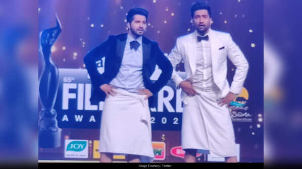 Varun Dhawan and Vicky Kaushal’s towel moment