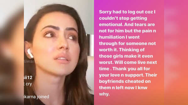 Sana breaks down during the chat