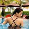 Erica Fernandes looks like a mermaid in backless black monokini