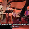 Article image for: The <i class="tbold">auditorium</i> resonated with loud applause