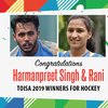 It's a day of joint winners: Rani Rampal and Harmanpreet Singh are the 'Hockey players of the Year'