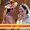 Article image for: The cast of Radha Krishn shoot for a special Holi sequence