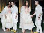 Priyanka Chopra and Nick Jonas twinning in white