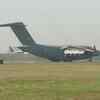 IAF C-17 Globemaster carrying the first batch of 58 Indian pilgrims, lands at Hindon air force station in Ghaziabad from Tehran, Iran, reports ANI