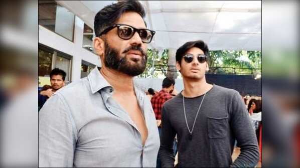 Suniel Shetty and Ahan Shetty