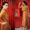 Pleated midi skirt