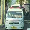 Ambulance carrying bodies of 2012 Delhi gangrape case convicts leave from Tihar Jail complex for Deen Dayal Upadhyay Hospital