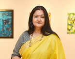 National painter Bharati Shah showcases her work at an art show