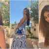 Article image for: <i class="tbold">mouni</i> Roy hogs all the attention on internet as she looks gorgeous in this white and blue maxi dress!