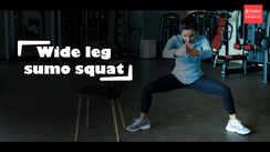 
hip and glutes workout WIDE LEG SUMO SQUATS
