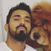 KL Rahul with his pet