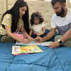 Article image for: <i class="tbold">Cheteshwar Pujara</i> with his wife and daughter