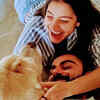 Virat Kohli and Anushka Sharma with their pet