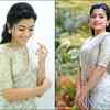 Article image for: Rashmika slips into an embellished <i class="tbold">ivory saree</i>