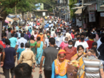 A crowded Khar East Market on Sunday