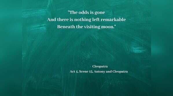 The death of Cleopatra in “Anthony and Cleopatra”