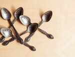 Eating with silver cutlery