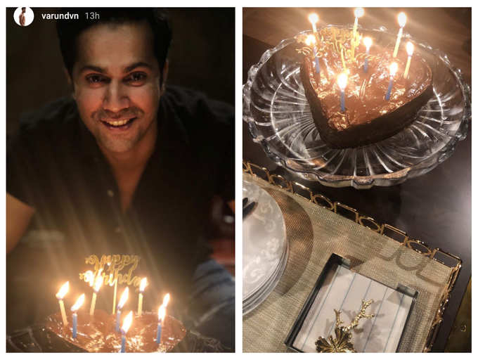 Varun Dhawan Celebrates His 33rd Birthday With A Decadent Chocolate Cake The Times Of India