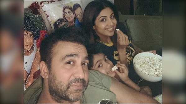 Shilpa Shetty Kundra and Raj Kundra with Viaan