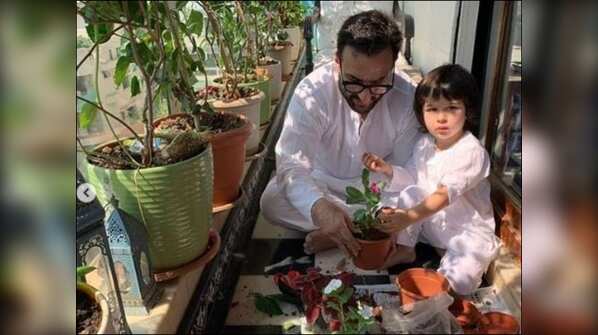Saif Ali Khan and Taimur