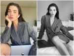 Amy Jackson's work from home attire