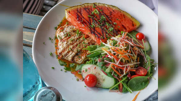 Grilled Watermelon and Mint Salad