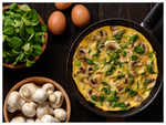 ​Mushrooms are Spinach omelette