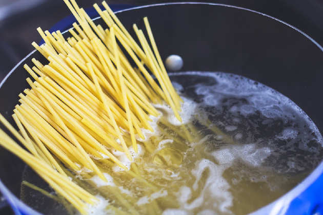 boiled spaghetti
